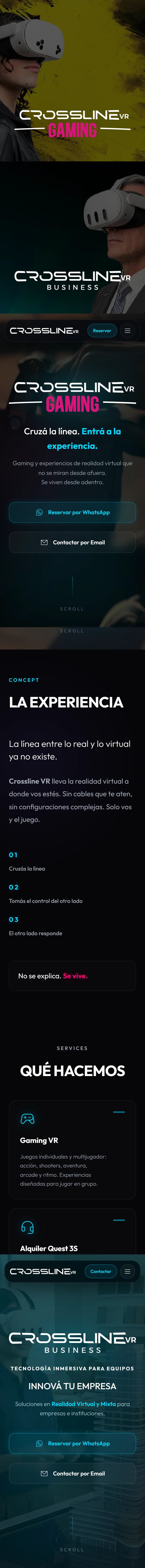 Crossline VR en el teléfono