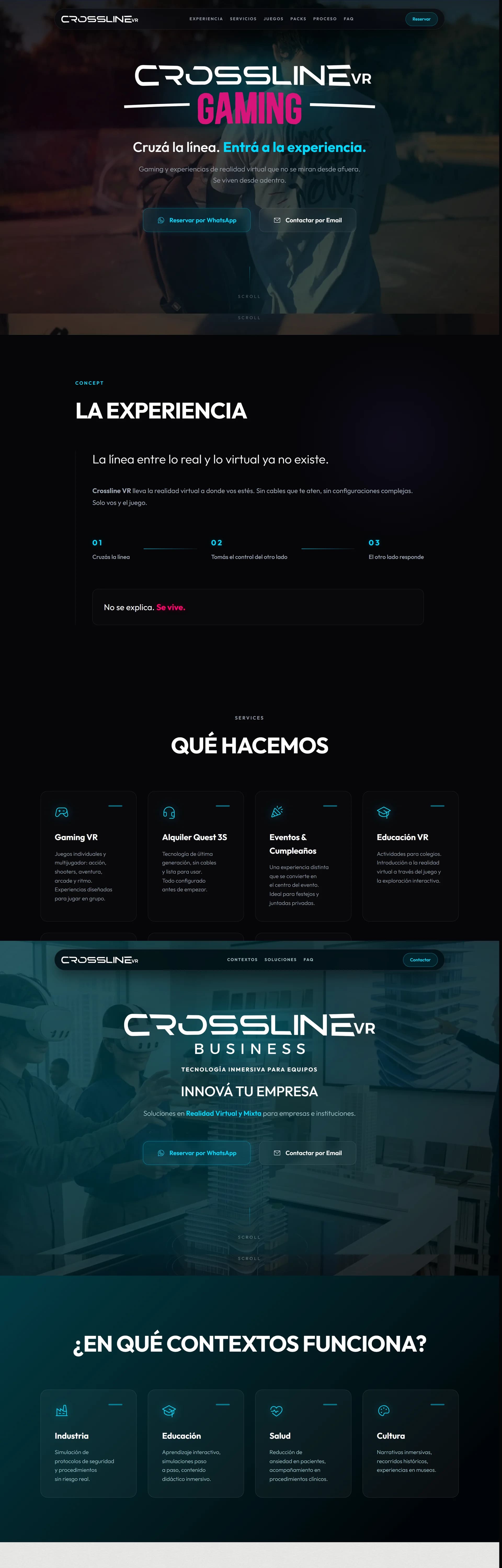 Web de Crossline VR