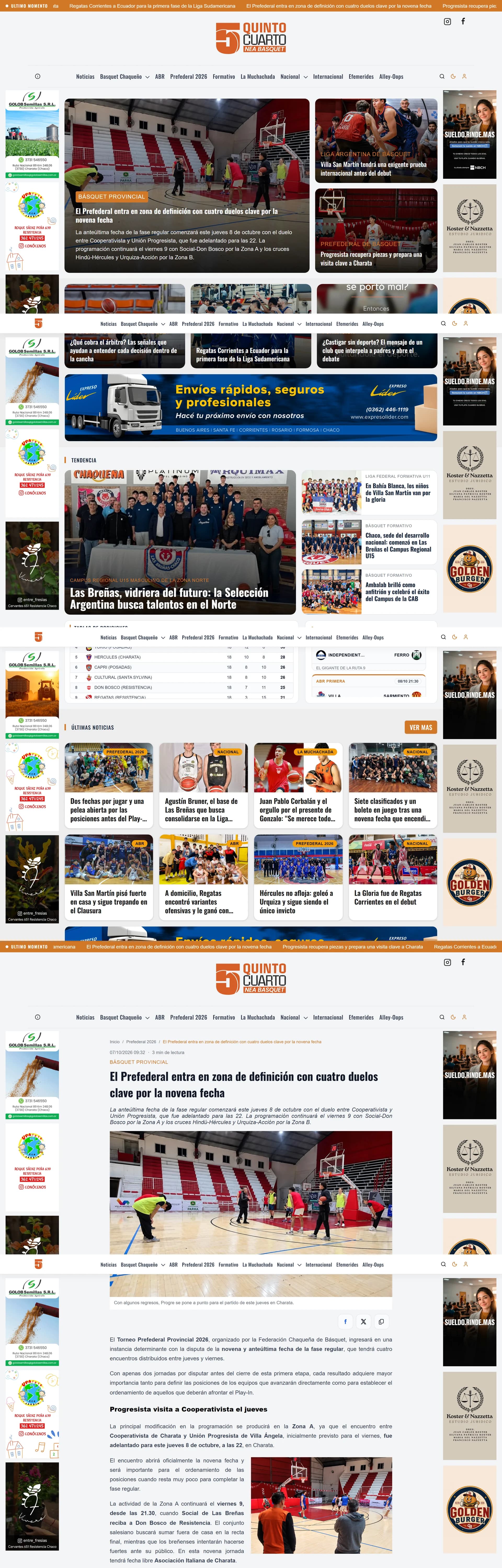 Web de Quinto Cuarto NEA