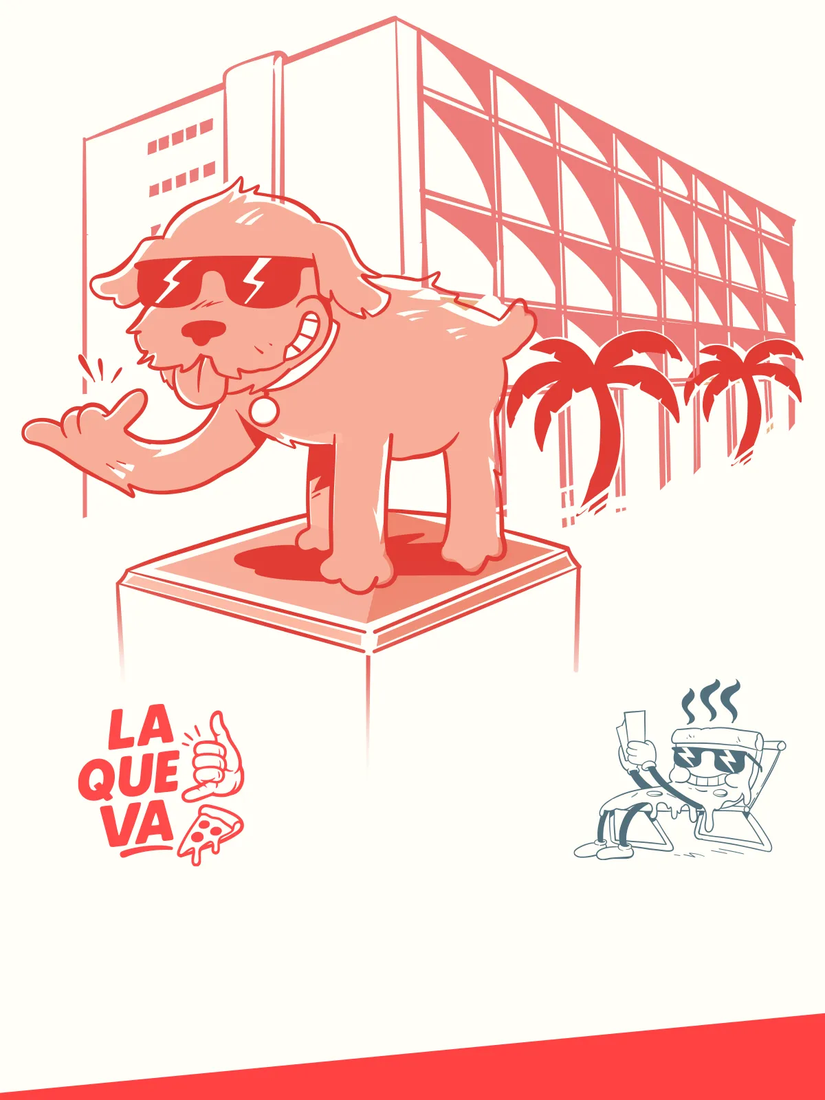 Ilustración y sistema propio para La Que Va